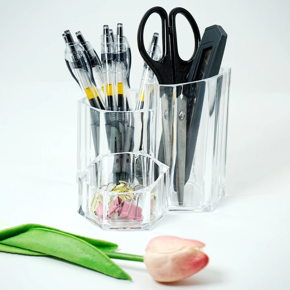 Lipstick Makeup Brush Pen Holder Transparent Storage Rack Desktop Cosmetics Storage Box Office Desk Acrylic Box Home 3