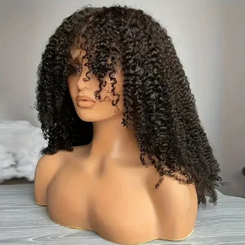 13x4 13x6 Hd Transparent Deep Wave Lace Front Wigs Human Hair 200% Density Curly Human Hair Frontal Wigs For Women Pre Plucked 1