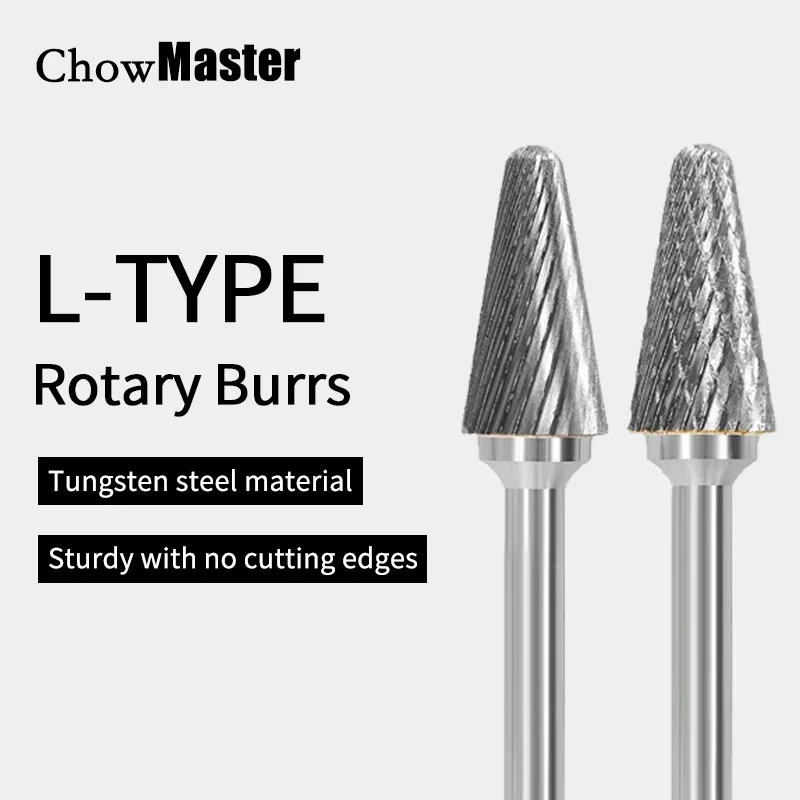 Chowmaster Hartmetall-Frässtift, 6 mm Schaft, Schleifer, Drehwerkzeug, Raspel-Bits, L, LX-Typ, Drehfeile, Holz, Metall, Schnitzen, elektrisches Schleifen