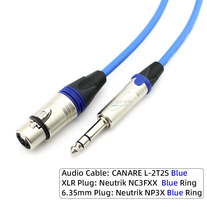 3-poliger XLR-Audio-Stecker/Buchse auf 6,35 mm TRS-Buchse, symmetrisches Kabel, Mikrofonleitung Canare L-2T2S-Draht NC3FXX auf 1/4 NP3X – Detail 16