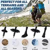 2Pcs Ultra-light Trekking Poles Telescopic Folding Poles Mountaineering Staffs Aluminum Alloy Cork Auxiliary Walking Sticks 6