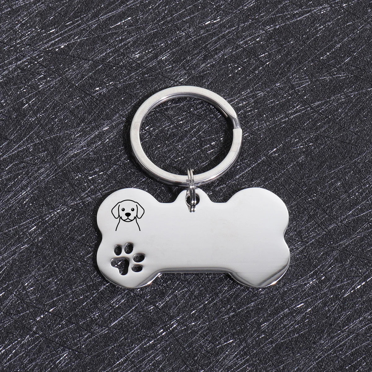 Personalized Bone-Shaped Stainless Steel Dog ID Tag with Custom Engraving