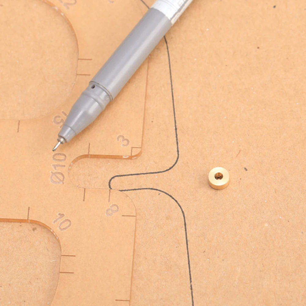 Leather Craft Tools 6 Pieces Diameter 6mm-20mm Leather Brass Space Set DIY Round Line Marking Hand Craft Tools leather craft tools