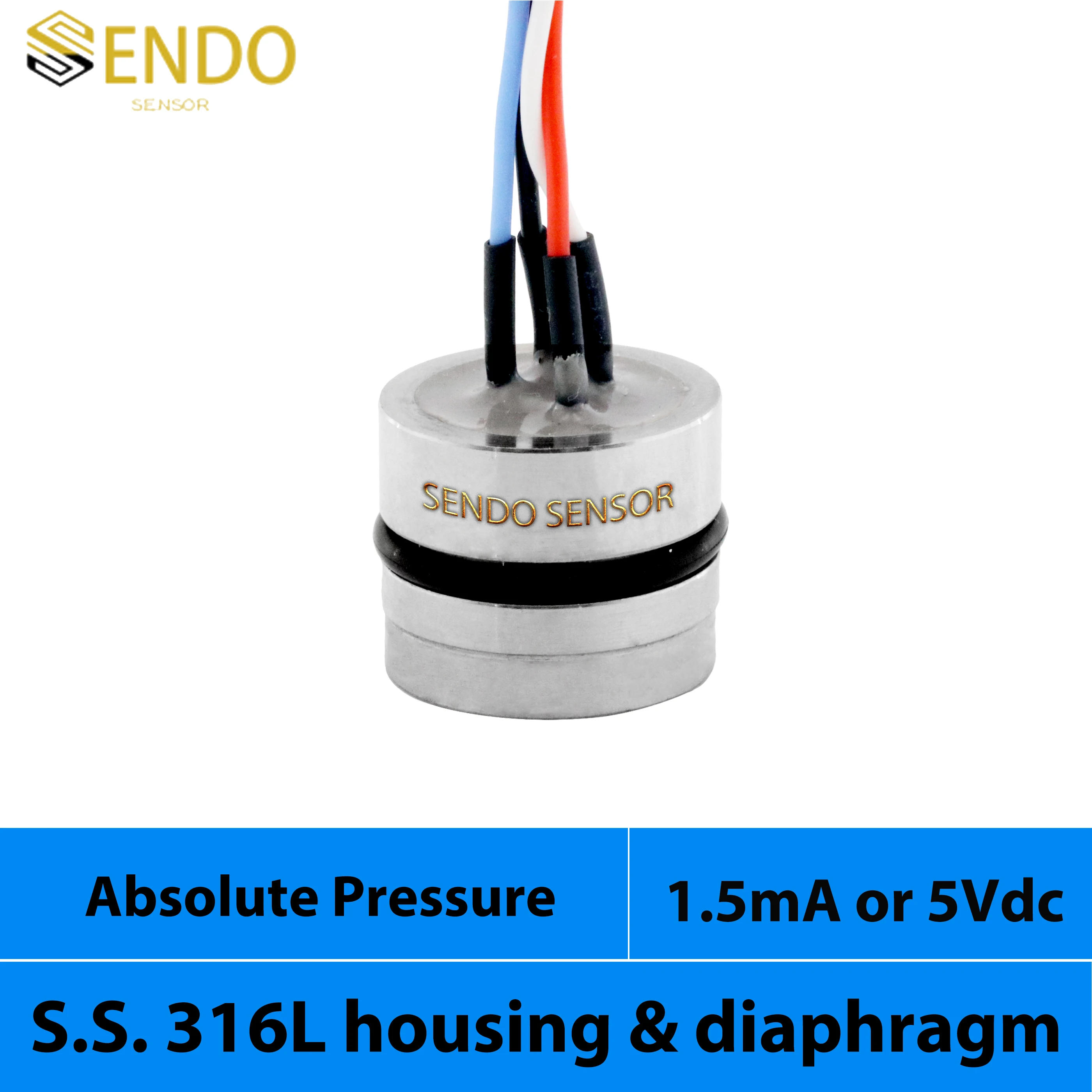 

Преобразователь абсолютного давления 1,5 мА/5 В постоянного тока из нержавеющей стали 316L Материал abs 2,5 кПа 6 бар 10 бар 400 МПа кПа