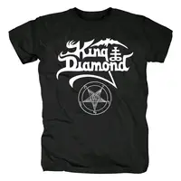 2025 King Diamond Men's T-Shirt Cotton Short Sleeve Hip Hop Rock Band King Diamond Tshirt Women High Quality Y2k Tops Streetwear 2
