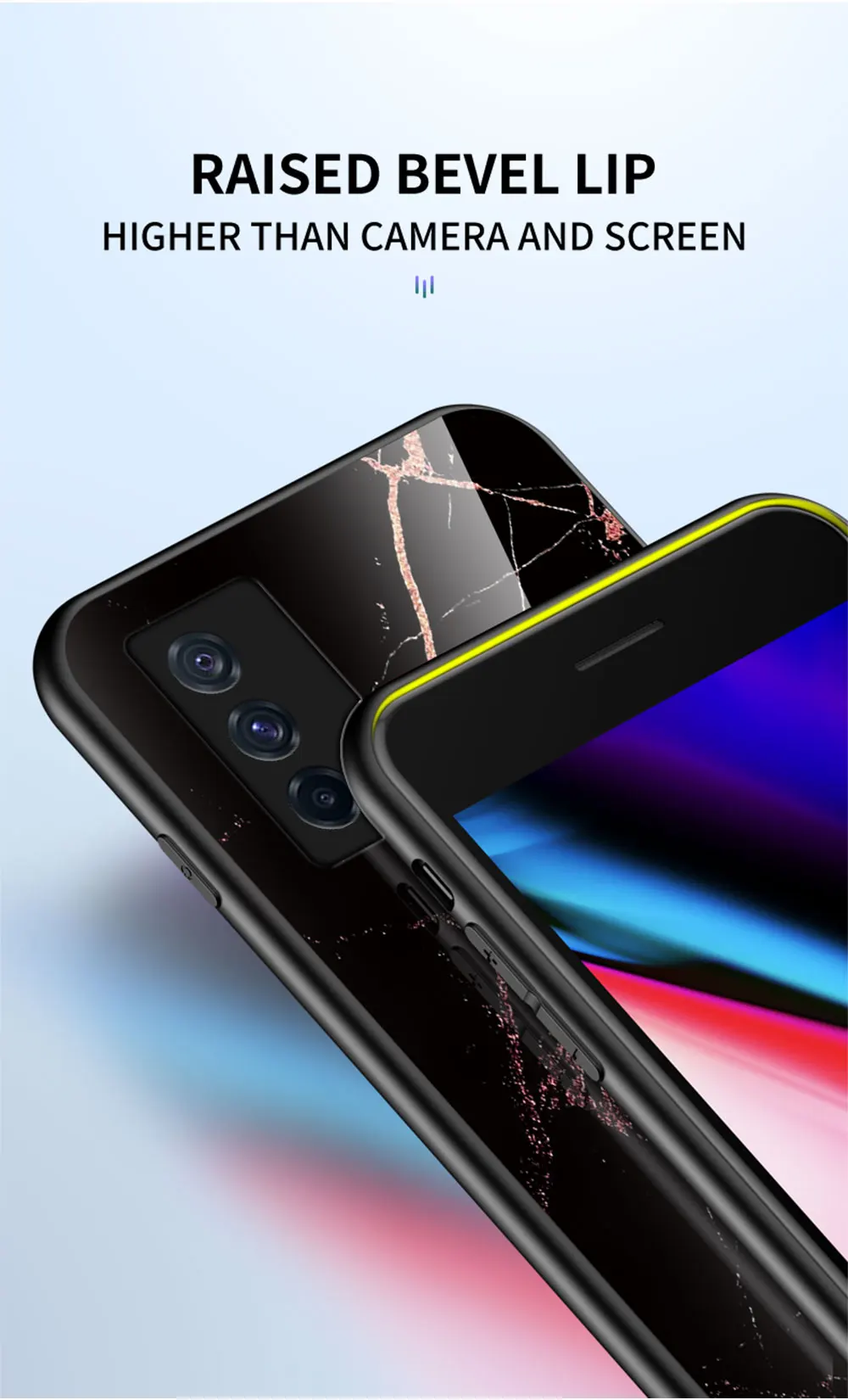 IQOO 9 Pro Hülle DECLAREYAO Hartglas Hülle für VIVO IQOO 8 7 5 Pro Neo 6 3 Hülle Silikonrahmen Ultra SlimTempered Glass_voghion.com