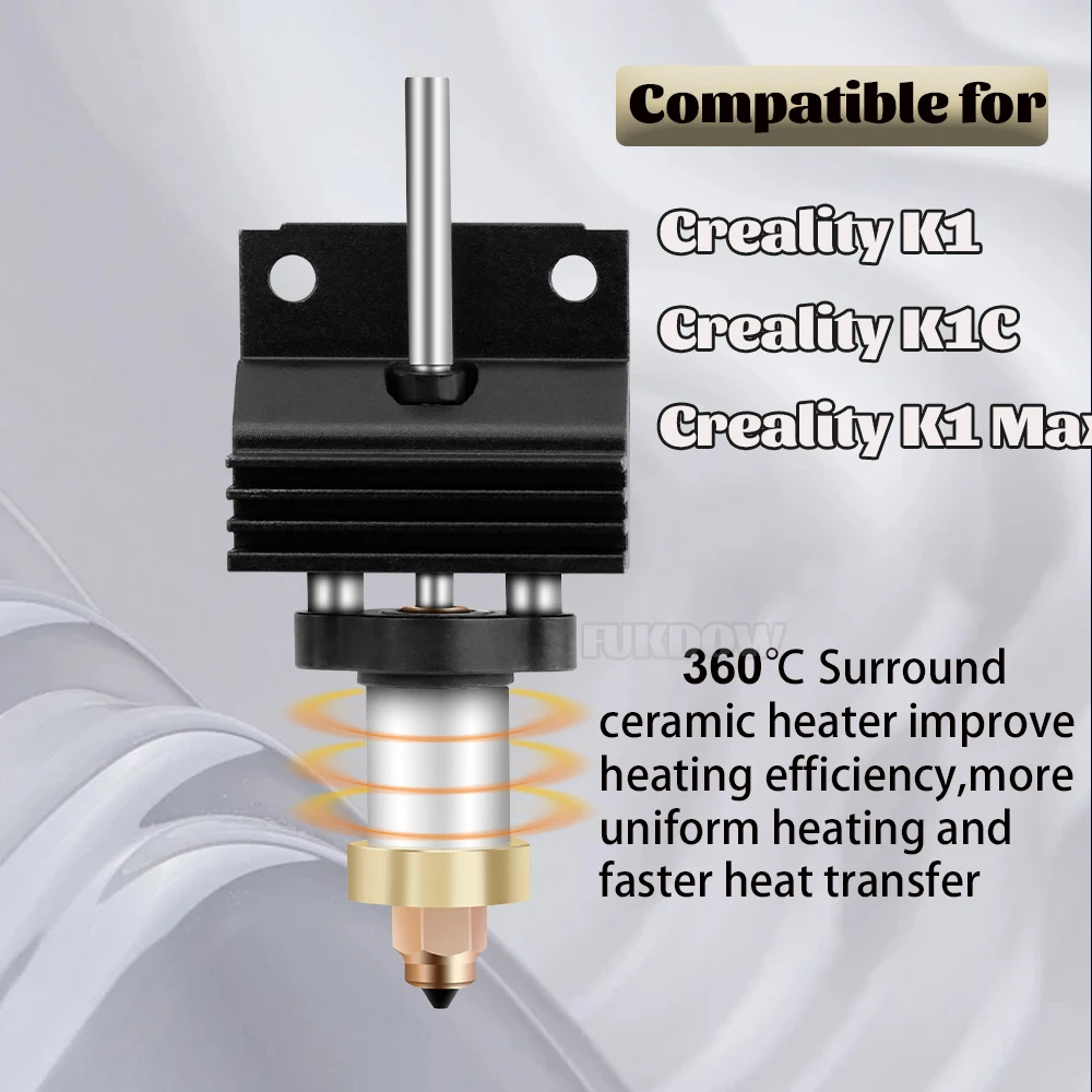 Hotend Ceramico Per Creality K1C - Ugello Acciaio Temprato Per Stampa 3D Ad Alta Velocità - Foto 9