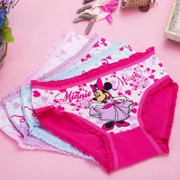 Lot de 4 sous-vêtements Minnie en pur coton pour filles, short Triangle mignon pour enfants, doux et confortable pour les enfants âgés de 2 à 10 ans 2