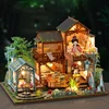 DIY Wooden Doll Houses Chinese Ancient Garden Room Casa Miniature Building Kits with Furniture Led Dollhouse for Adults Gifts 1