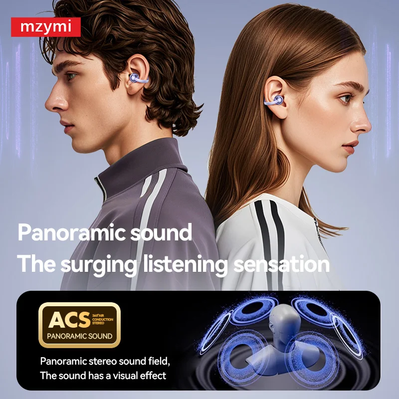 mzymi M79/M91 Bluetooth Earbuds Open Ear Sport Touch Control ENC Noise Cancelling for XIAOMI