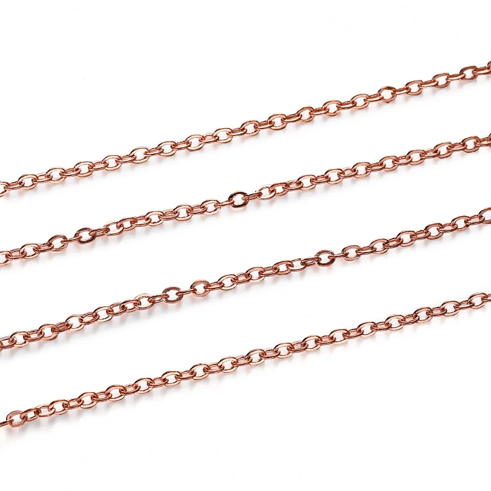 Gold and Bronze Plated Necklace Chain for Handmade Jewelry Crafting Supplies – 5m