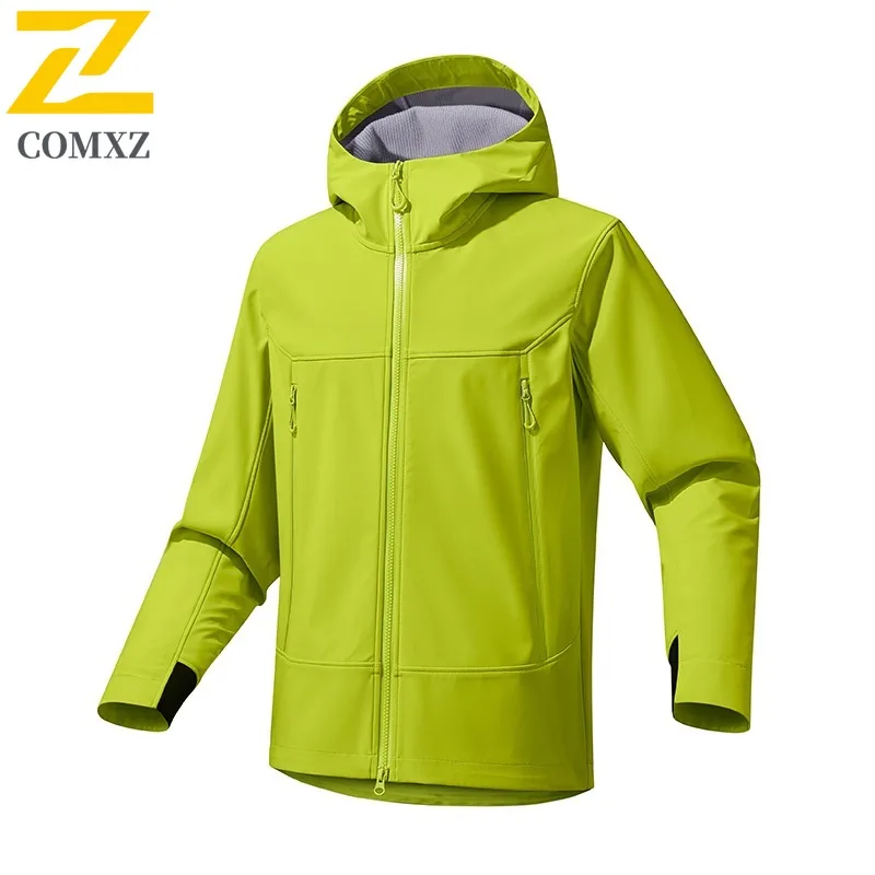 COMXZ Luxury Men Jacket Lightweight Outdoor Travel Wind Resistant Motorcycle Coat Hooded Cozy Wear Resistant Autumn Jackets