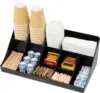 Reader Cup and Condiment Station, Countertop Organizer Coffee Bar, Kitchen, Stirrers, 17.875" L x 9.5" W x 6.625" H 3