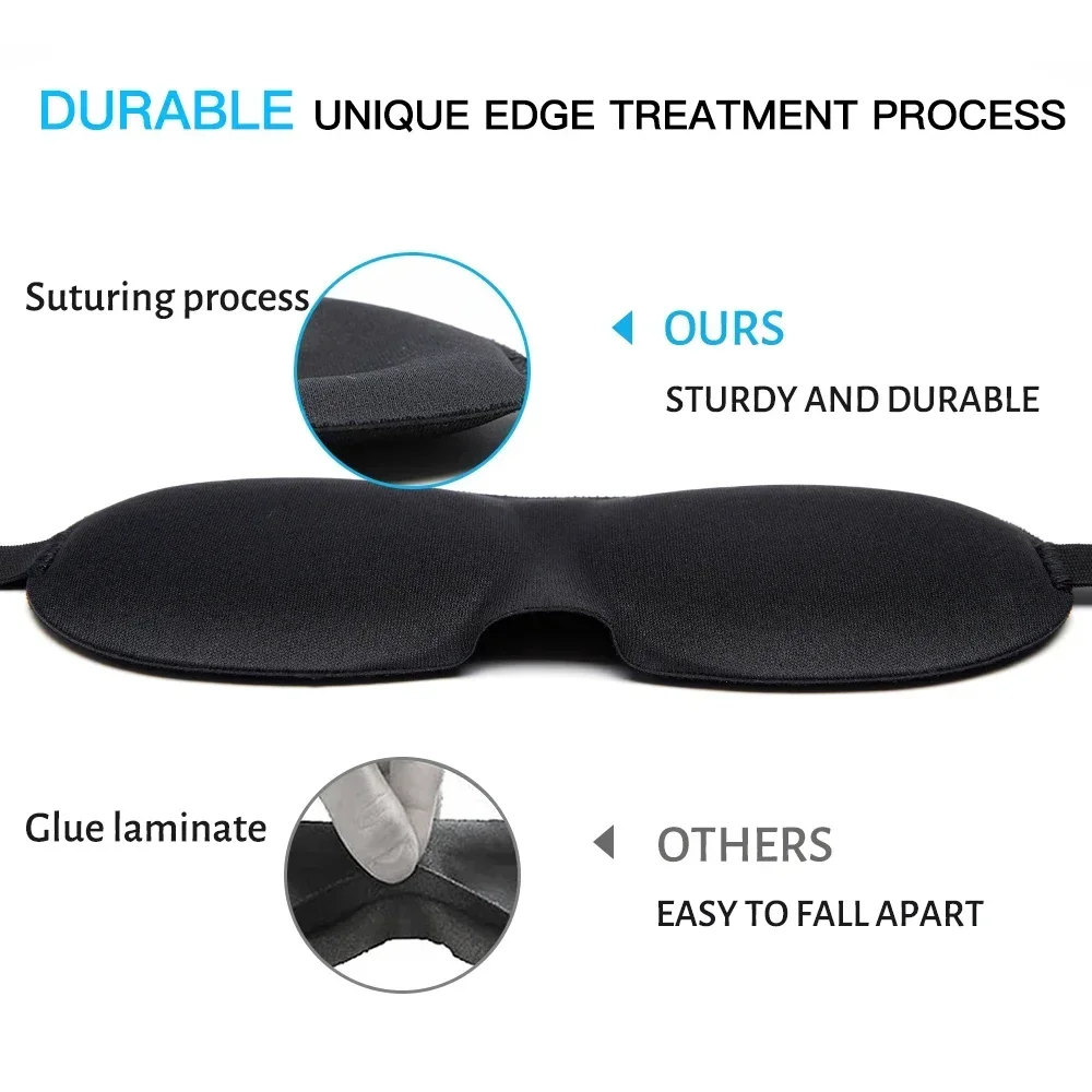 Eye Mask Sleep Mask Blockout Eye Mask for Side Sleeper Women Men Portable Blindfold Travel Sleeping Aid Eye Cover 1-3pcs