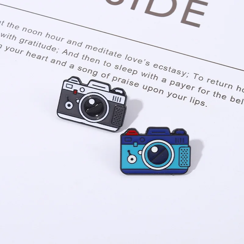 Cartoon Kamera Emaille Brosche Anstecknadel 90er Jahre Fotografie Landschaft Reise Foto Frosch Vintage Kamera Abzeichen Schmuck Geschenk für Freund – Detail 7