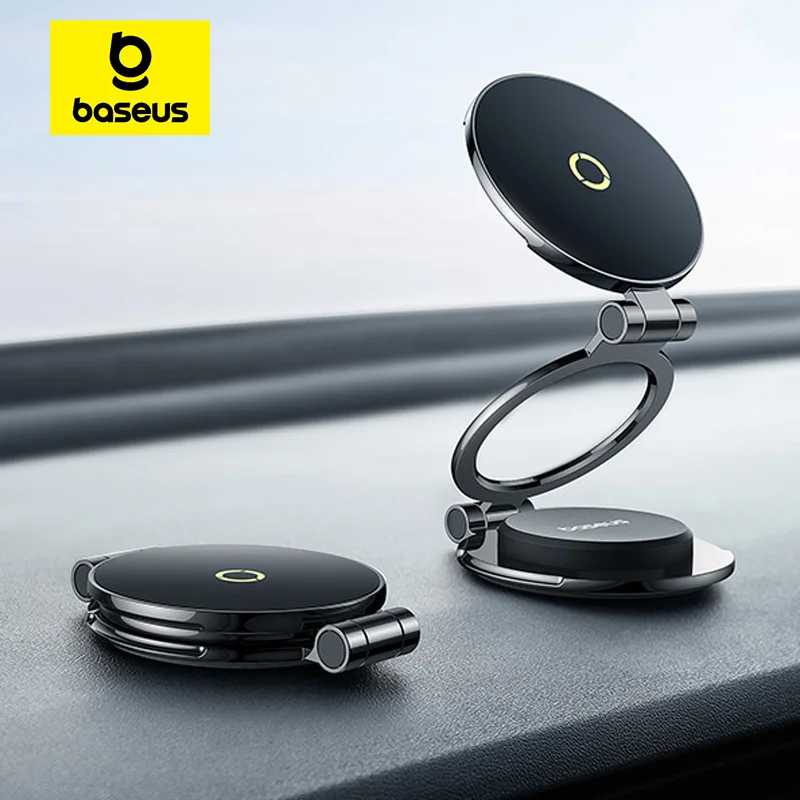 

Магнитный автомобильный держатель Baseus для iPhone, складная подставка для телефона для iPhone 13 14 15, центральная консоль приборной панели
