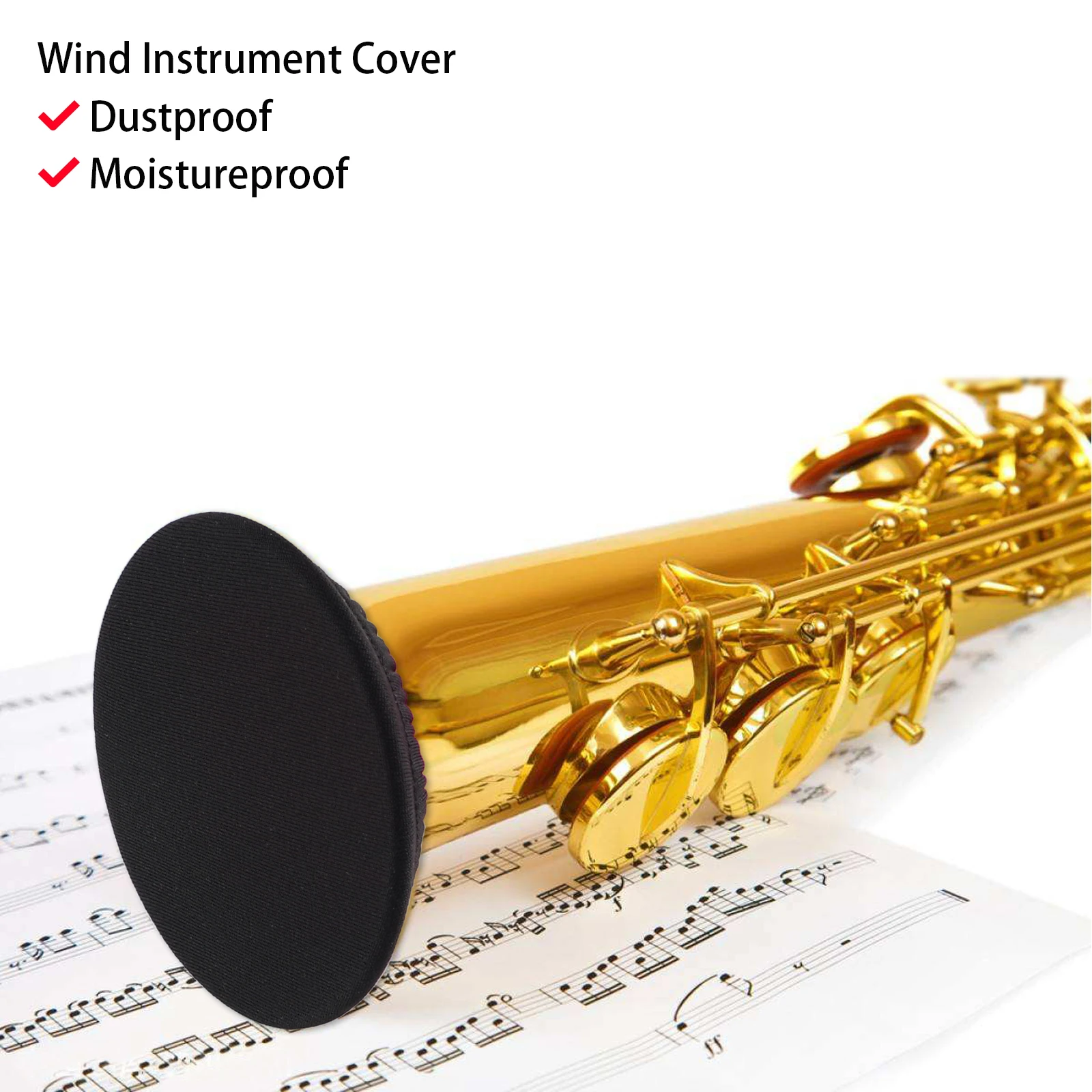 1 Pack 3 inch Brass Bell Cover Cornet Alto Saxophone Dust & Ash Proof Muffler Cap for Clarinet Oboe Trumpet 