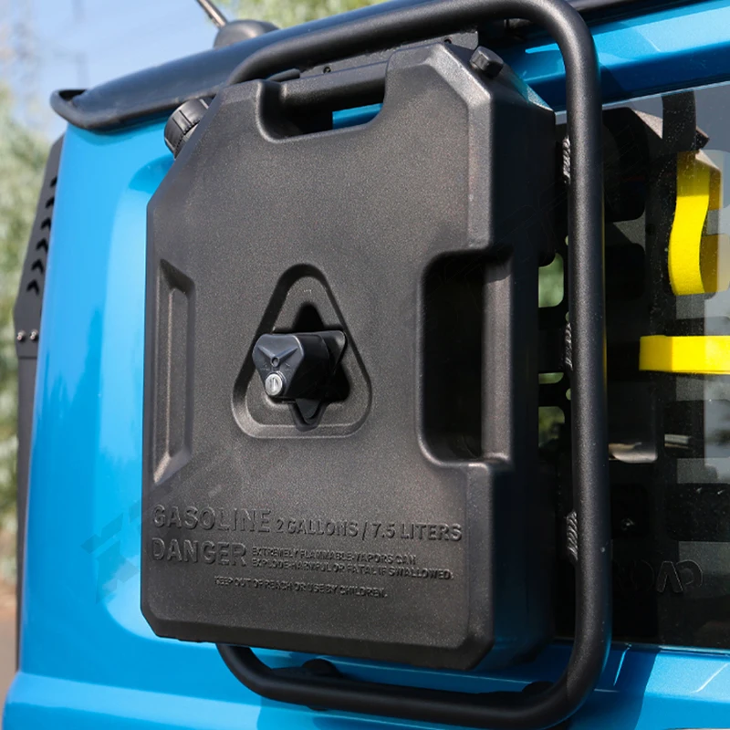 2 Gallon/7.5L Tanks Gasoline Container Fuel Canister with Bracket for Suzuki Jimny JB64 JB74 + Gasoline Triangular Support