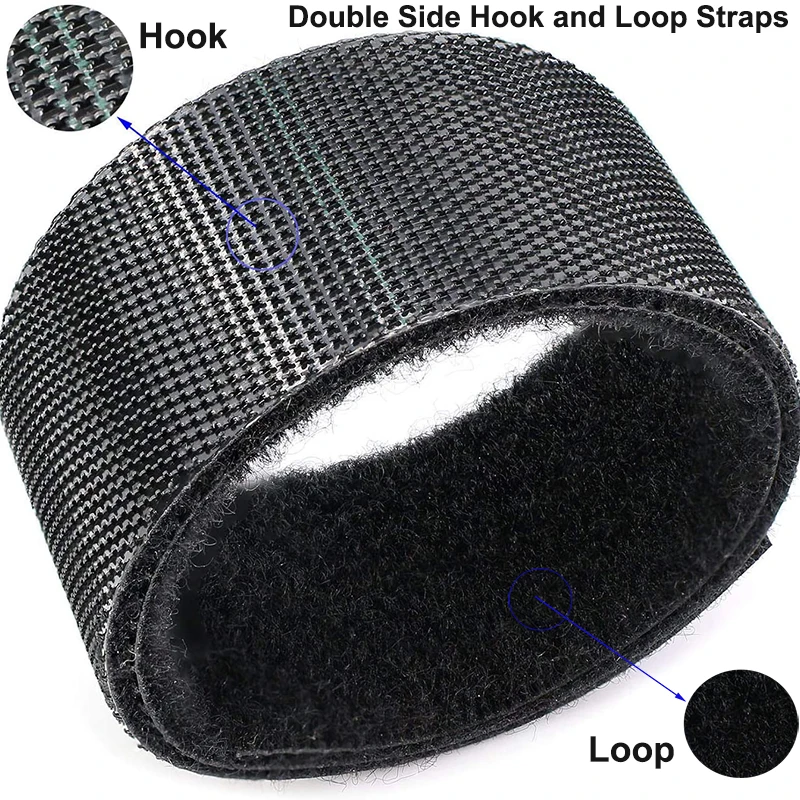 Fastening Tape 5M/Roll 10/15/20/25/30/50mm Reusable Double Side Hook Roll Hook and Loop Straps Wires Cords Organizer