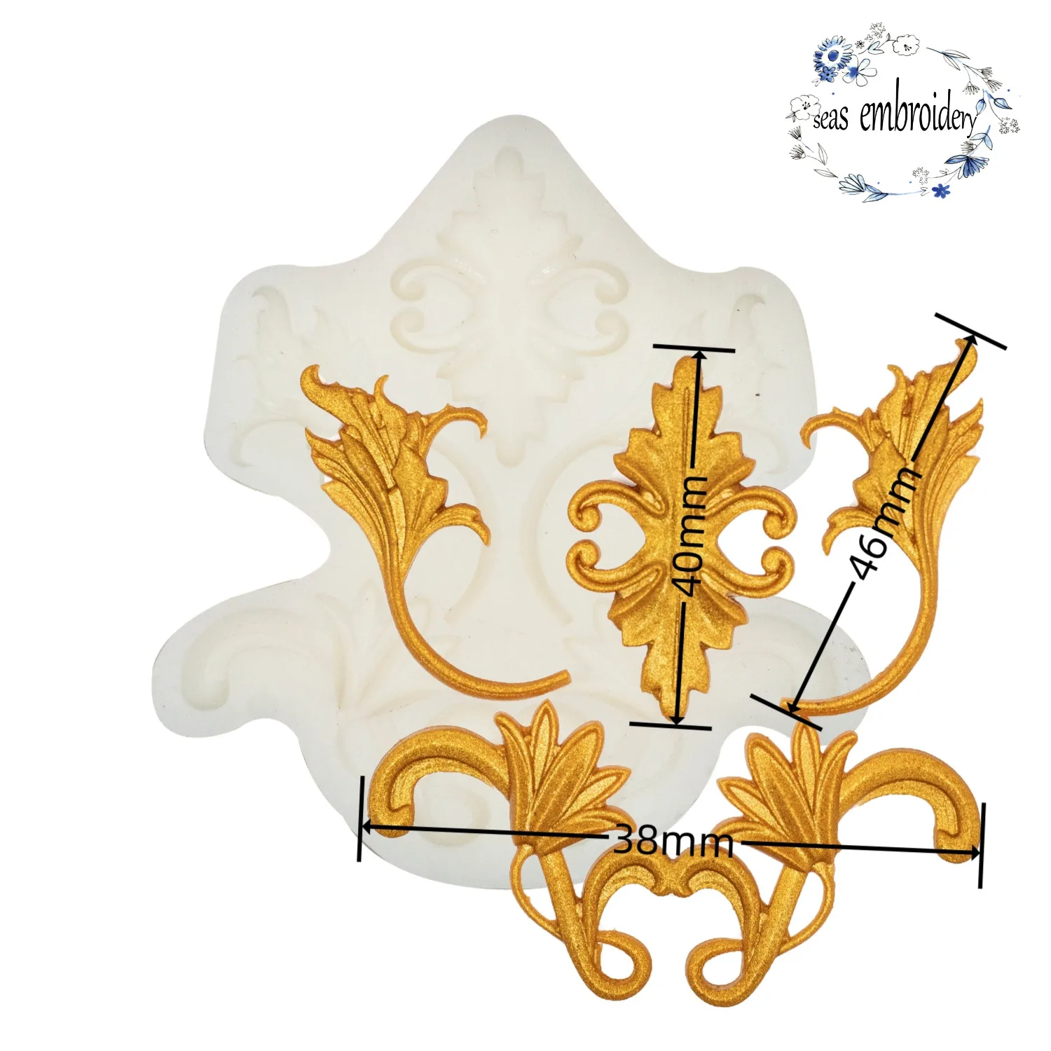 

DIY Floral Leaf Silicone Mold Fondant Cake Border Molds Cake Decorating Tools Chocolate Gumpaste Mould Baking Tools