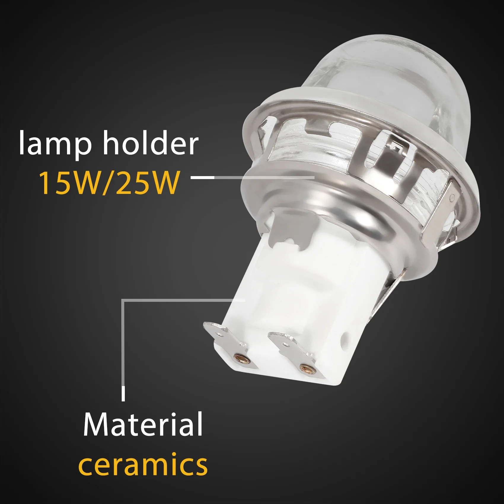 E14 Oven Lamp Holder Baking 15W/25W Illumination Lamp Holder Oven Lamp Cap High Temperature Lamp Base E14 500 Degrees