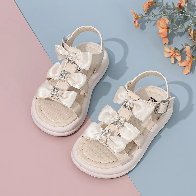 Girls Rhinestone Sandals Kids Summer Beach Shoes