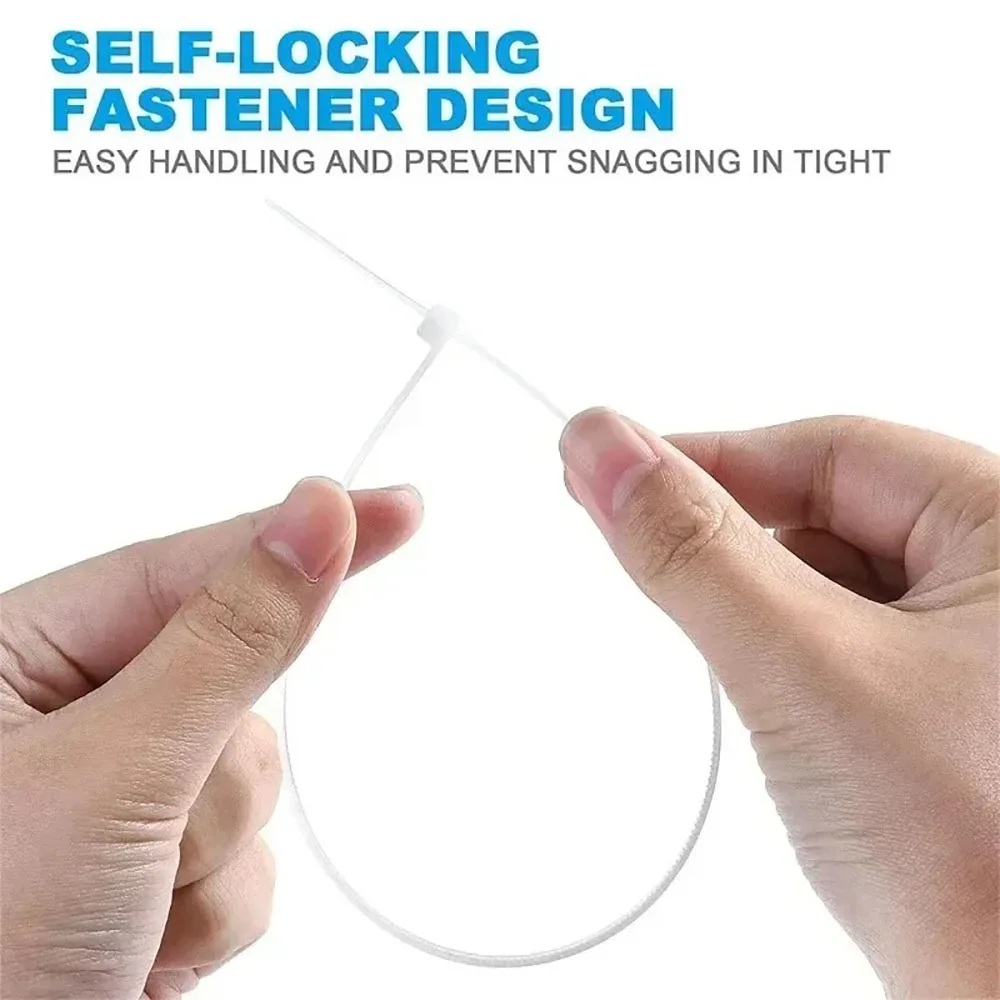 Cable Ties 100-1000PCS for Office Cables Organizer