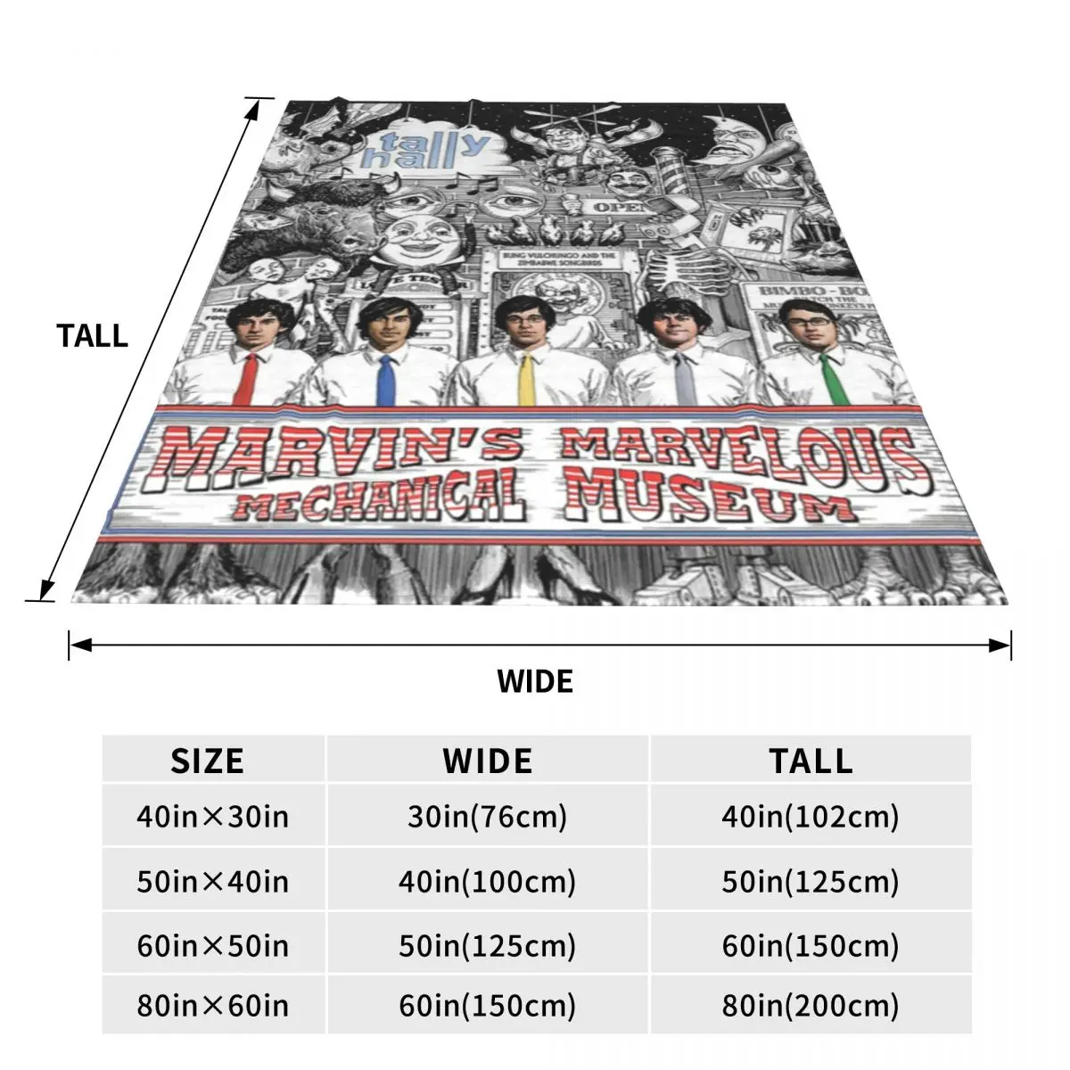 Tally Hall Blankets Rock Music Band Travel Flannel Throw Blanket Warm Soft Outdoor Design Bedspread Birthday Present 6