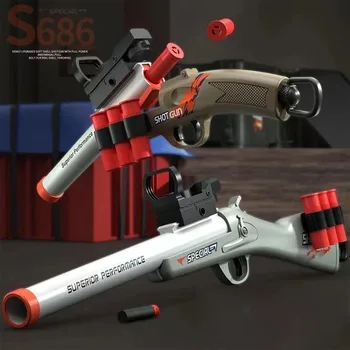 Shell Throwing Airsoft Rifle Toy Guns Foam Blaster Submachine Gun Enhanced Revolver Soft Bullet Outdoor CS Weapon Birthday Gift 1