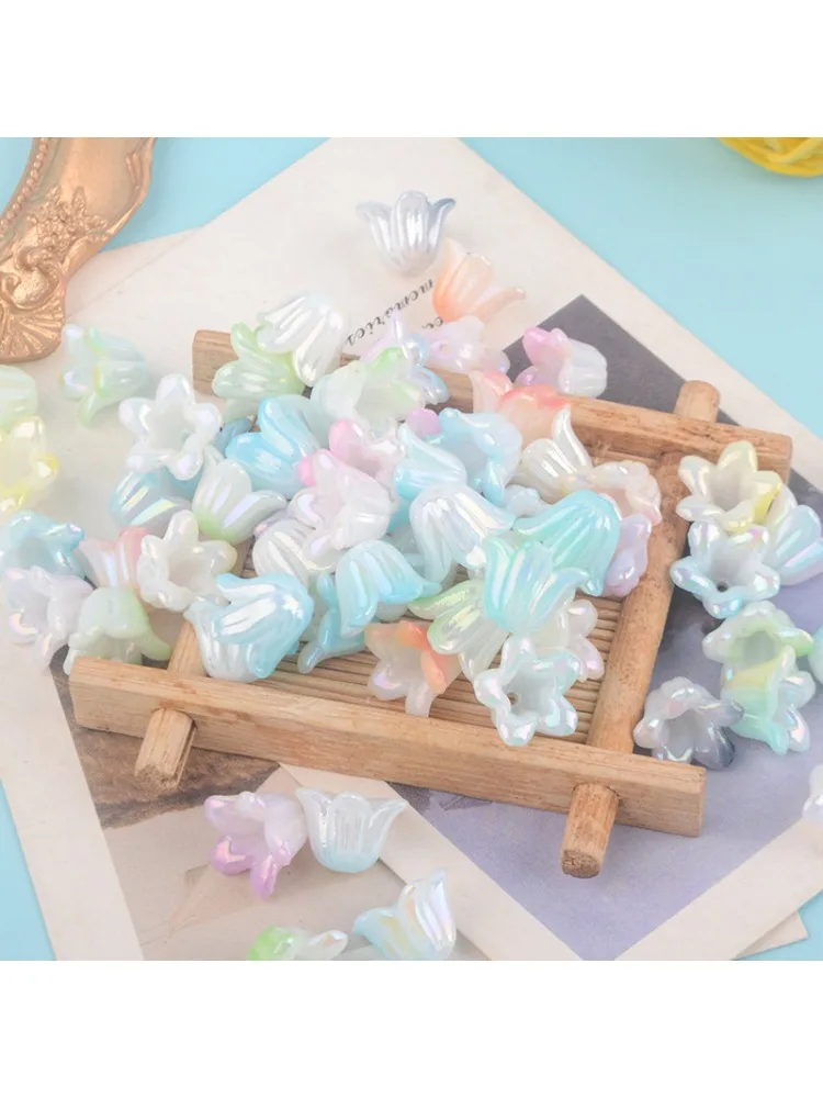 Description Picture 2 of item50PCS Convallaria majalis Design Loverly Resin Charms For Diy Embellishments Craft Fashion Cute Jewelry Making 1hole