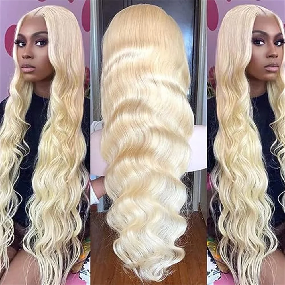 

Blonde Body Wave Wig 613 Lace Front Wigs Human Hair 13x4 HD Lace Transparent Brazilian Virgin Hair Pre Plucked with Baby Hair