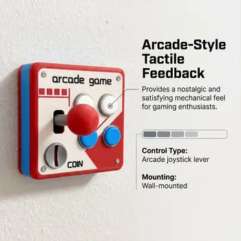 Joystick per Console Retro Gaming, Pannello Decorativo 3D Creativo per Arcade, Pannello di Controllo Stampato in 3D, Decorazione Regalo Giocattolo