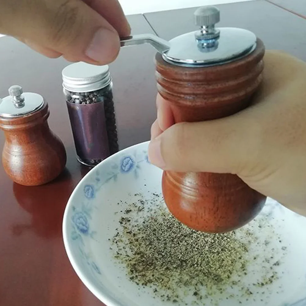 Wooden Pepper Grinding Tool Vintage Manual Coffee Grinder Hand Practical Small Bean Milling Cranked