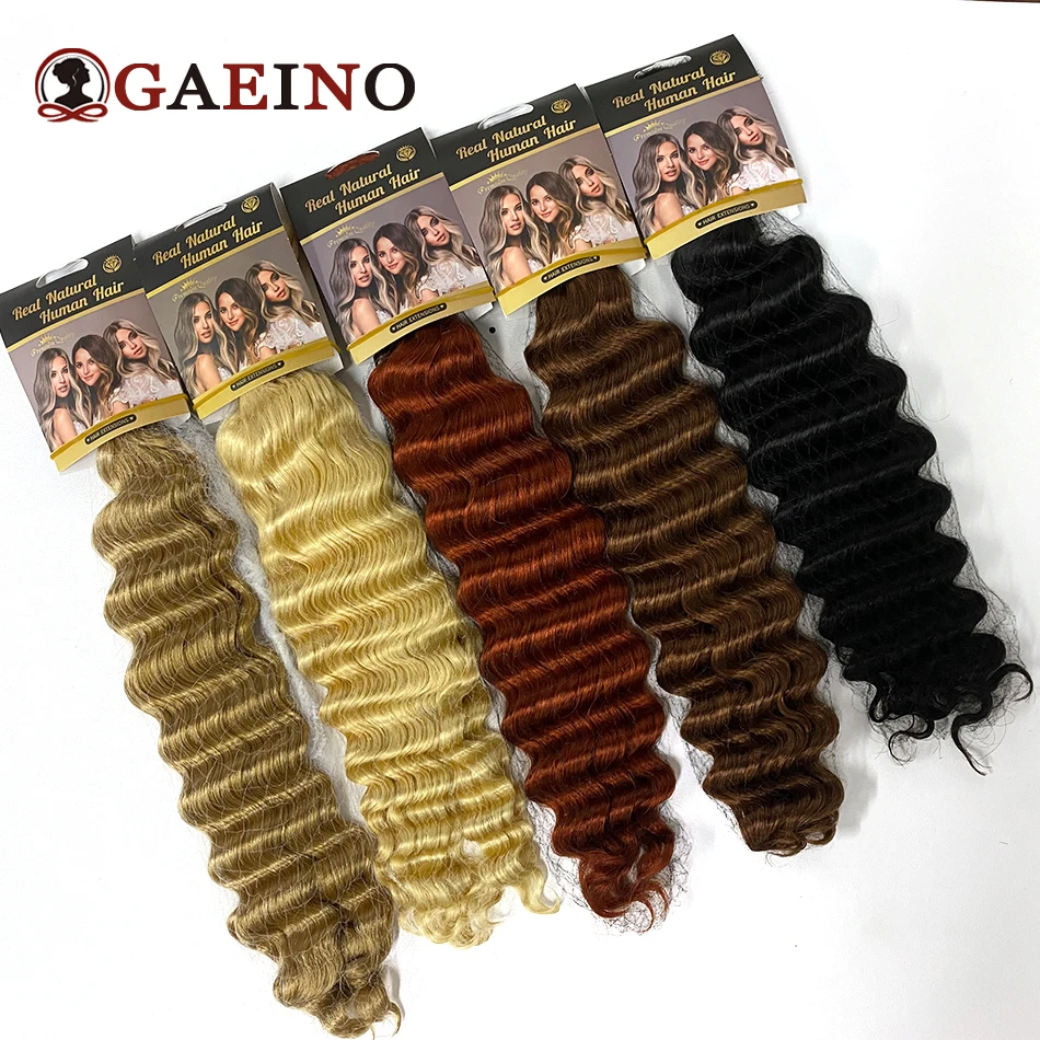 Deep Wave Bulk Hair Human Hair Braiding Color 1B# Natural Black No Weft Bulk For Braiding Extensions Salon Quality human hair extensions
