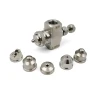 Air Water Mixing atomizing nozzle, Adjustable Air Atomizer Nozzle, Stainless Steel Pneumatic Spray Jet, Two Fluid Nozzle 1