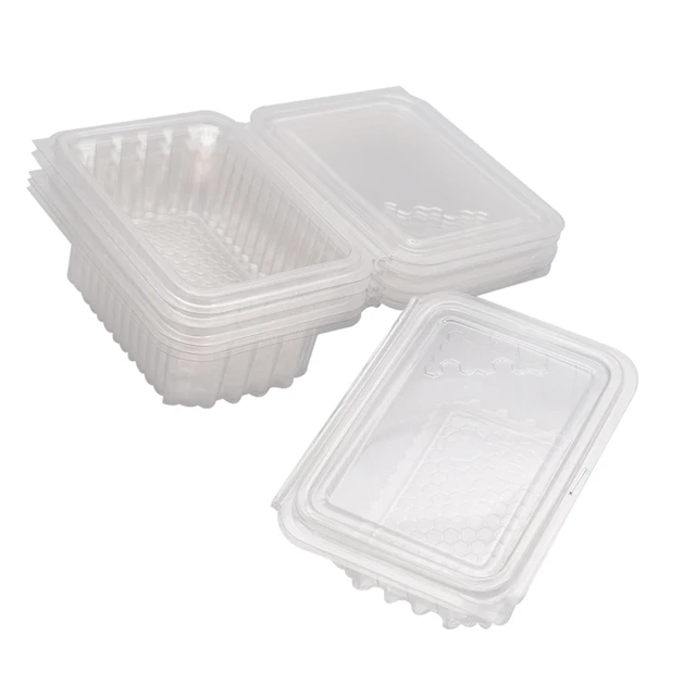 10Pcs Food Grade Plastic Honeycomb Square Box