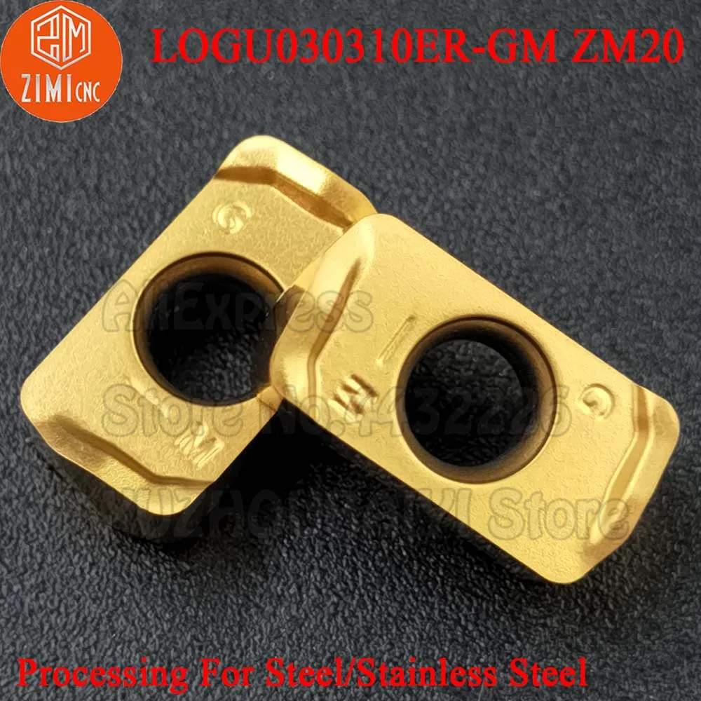

10 шт. LOGU030310ER-GM LOGU030310ER GM LOGU 030310 ER LOGU030310ER-GM ZM20 карбидные фрезерные вставки токарные инструменты фрезерный нож
