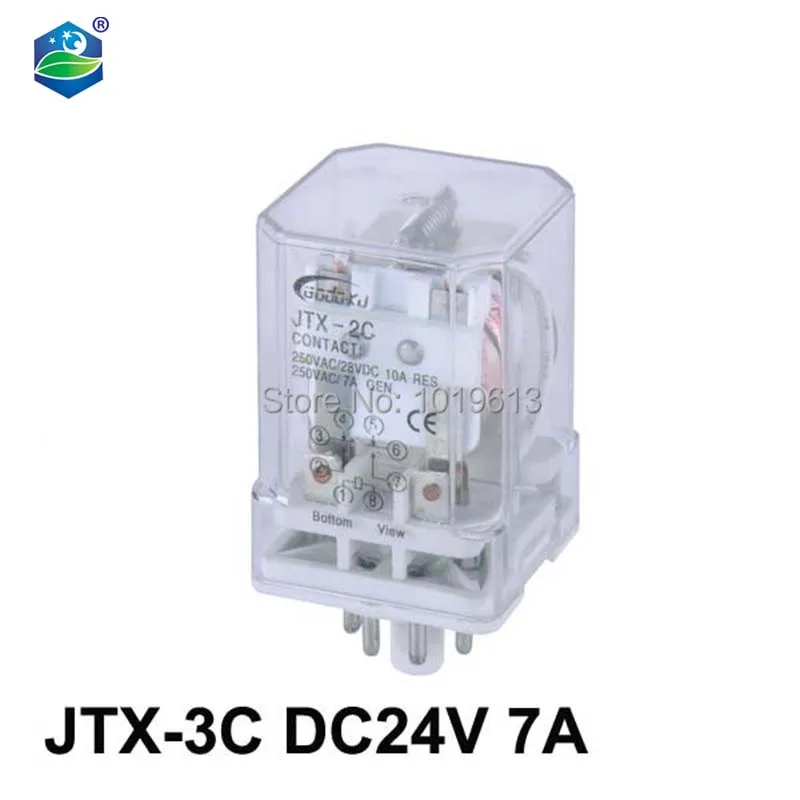 

JTX-3C 24 В постоянного тока электрическое реле общего назначения реле 11 контактов