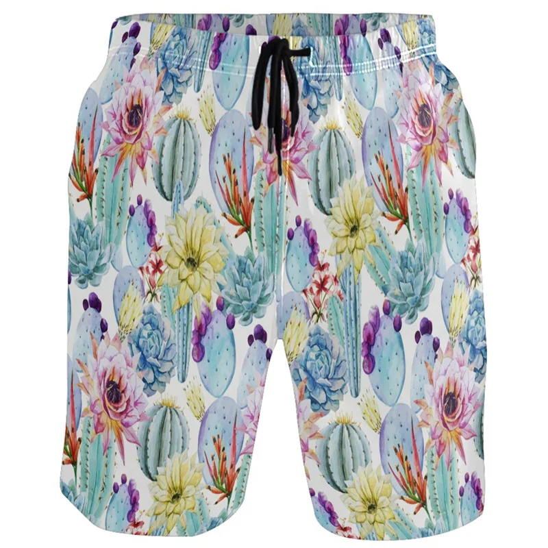 Sunflower Lemon Flamingo Beach Shorts For Men 3D Printed Hawaiian Swim Trunks Summer Vacation Board Shorts Kids Short Pants 5
