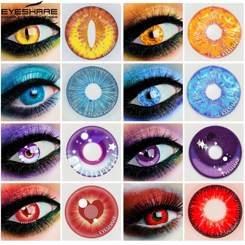 OVOLOOK 2pcs/pair Cosplay Lenses Anime Colored Lenses For Eyes Color  Contact Lenses Vision Correction Eye Contacts Yearly Use|Contact Lenses|  AliExpress | Color Contact Lenses For Eyes Anime Cosplay Colored Lenses  Pair |