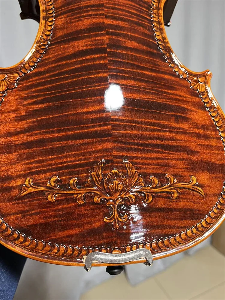 Actual Photo Display Special Old Europe Carving-Hand Crafted 4/4 Violin كمان Ammoon Free Violin Case&Bow violin