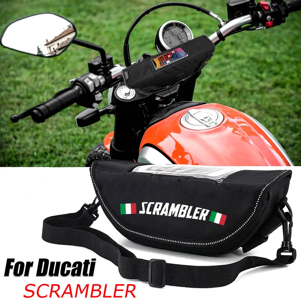 For DUCATI Scrambler1100 ducati scrambler400 scrambler 800 Motorcycle accessory  Waterproof And Dustproof Handlebar Storage Bag