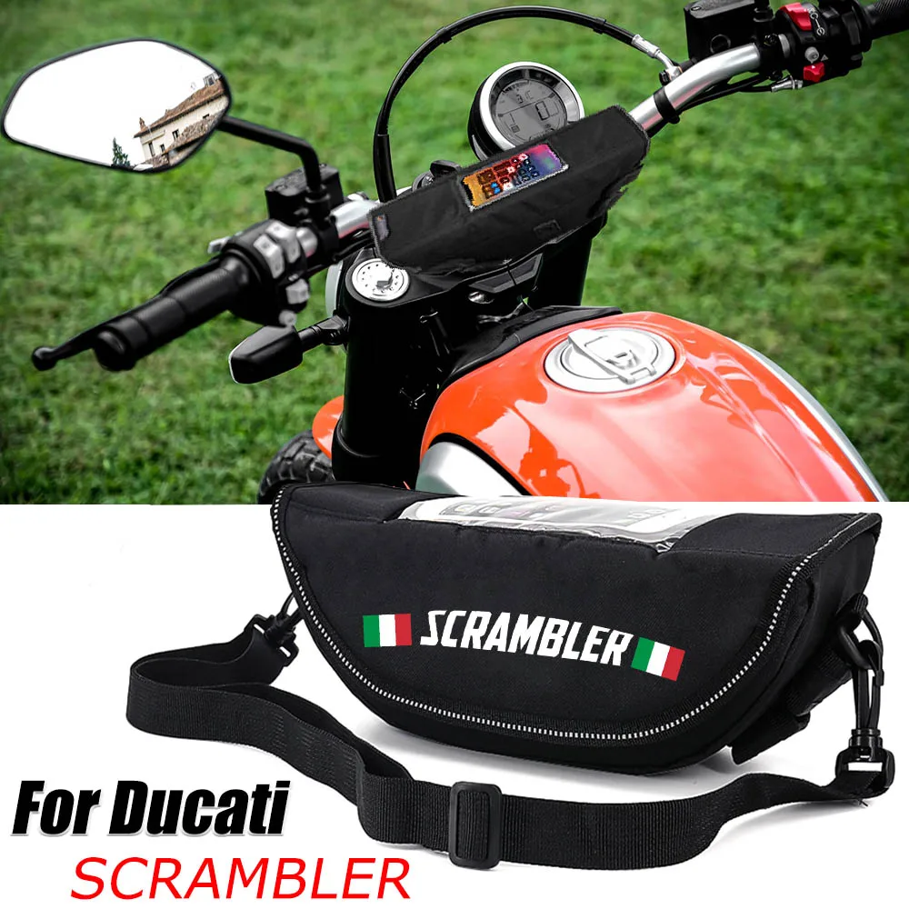 For DUCATI Scrambler1100 ducati scrambler400 scrambler 800 Motorcycle accessory  Waterproof And Dustproof Handlebar Storage Bag motorcycle front brake caliper spacers kit for ducati streetfighter v4 streetfighter 848 1098 scrambler 800 400 1100