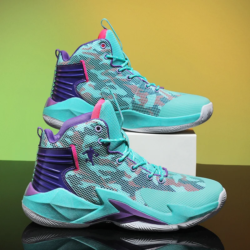 

High Quality Basketball Shoes Men Sneakers Boys Basket Shoes Autumn High Top Anti-slip Outdoor Sports Shoes Trainer Women