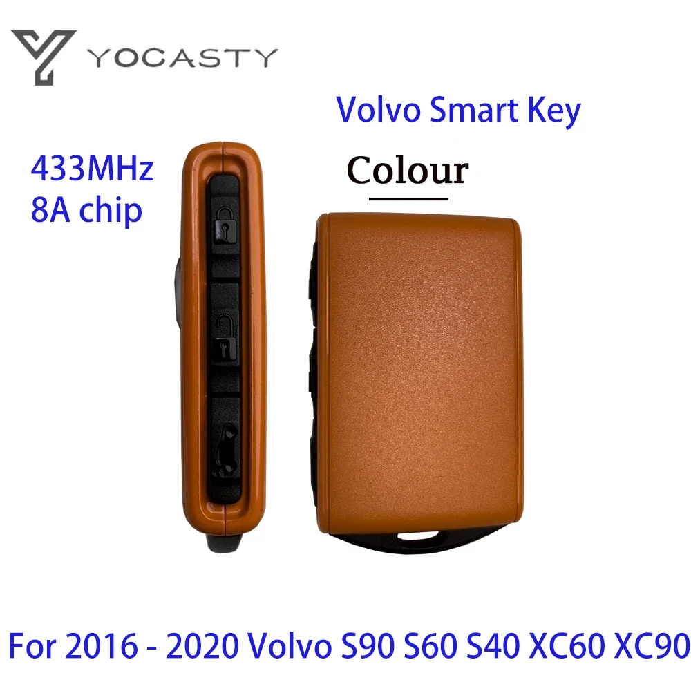 Фото Оригинальный умный ключ управления yocпластика для Volvo S90 S60 S40 XC60 XC90 2016 - 2020 БЕСКЛЮЧЕВОЙ вход Fob 433 МГц 8A чип YGOHUF8423 №3