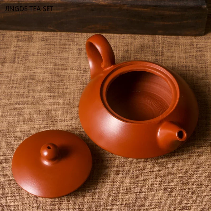 1PCS Yixing handmade purple clay single person teapot original ore old purple clay living room office divine lamp shaped tea set