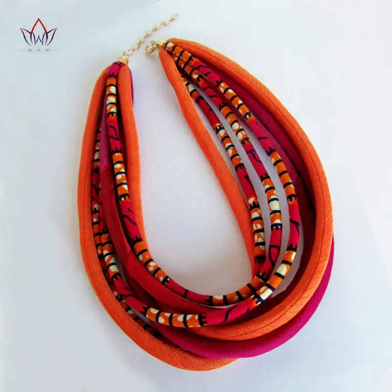 2023 New Womens Necklaces Jewelry Ankara Multistrand Tribal Necklace African Big Bold Chunky Colorful Jewelry By Hand WYA014