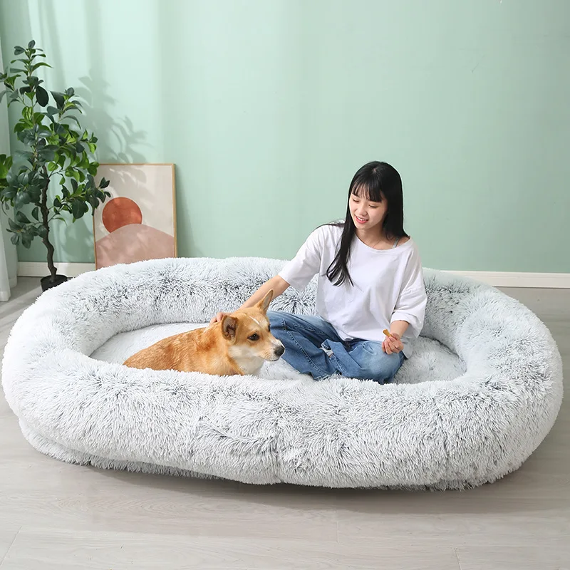 

Fluffy Dog Bed Vet Dinosaur Basket Dog Beds Winter Warm Outdoor Super Large Pet Cat Dog Bed Warm Mat Portable Cat Supplies