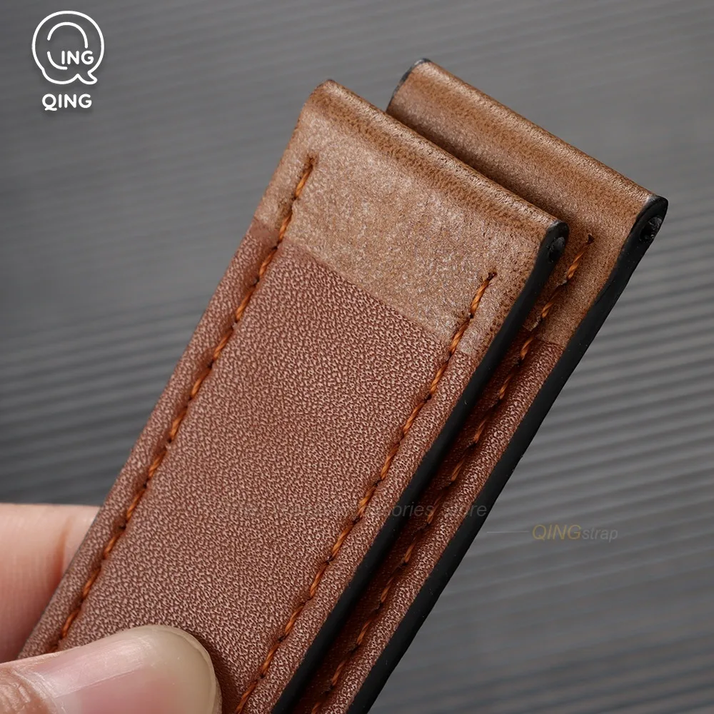 Elegant Universal 22mm Leather Watch Band - Premium Business Strap