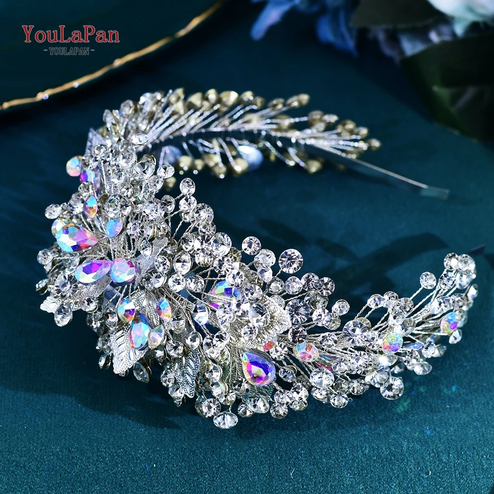YouLaPan Wedding Bride Rhinestone Hair Hoop Shining Jewelry Banquet Dancing Party Headwear Fashion Women Hair Accessories HP633